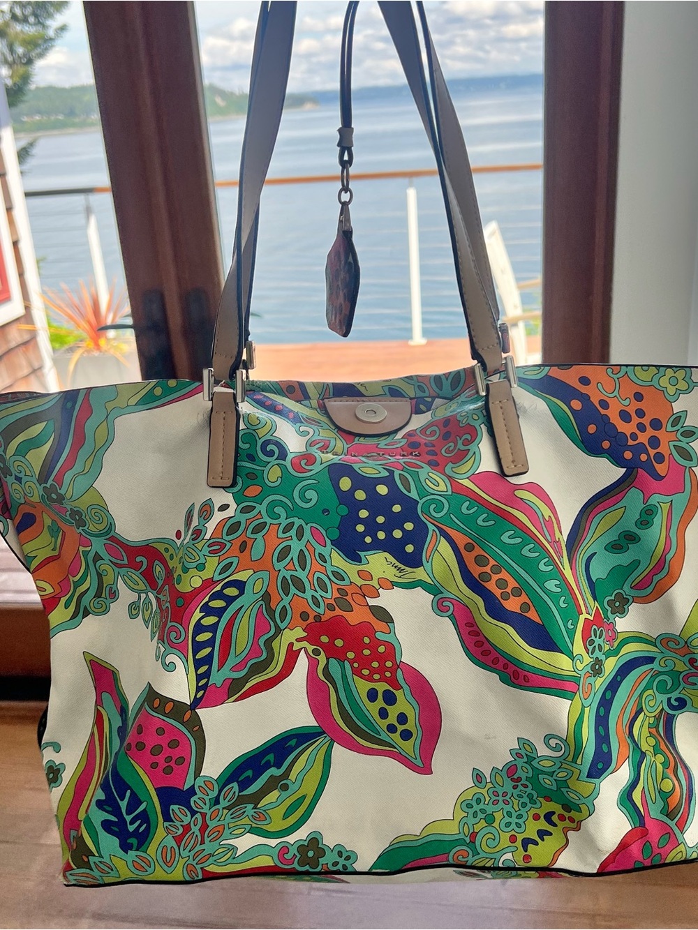 Colorful Floral-Print Women’s Tote Bag - Multicolor